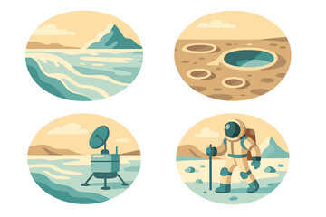 Exploring alien landscapes with astronauts and robotic missions on distant planets