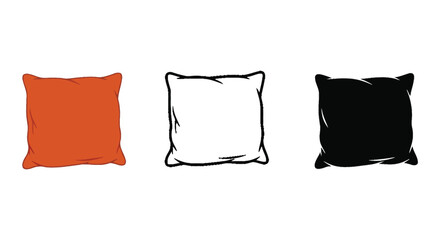 Pillow illustration vector graphic design element template