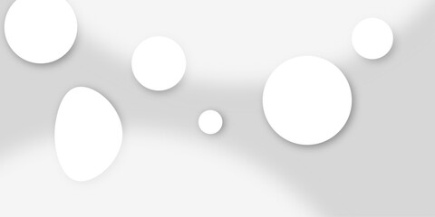 White and grey abstract modern circle background. abstract white circle shape with digital hi tech concept background technology. Presentation slide template. Glowing circle lines design .