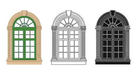 Find arched window designs architectural window illustration