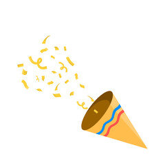 Illustration of Party Popper with Confetti