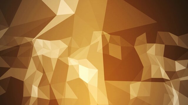 Abstract golden brown geometric polygonal low poly background