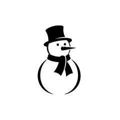 snowman on a white background