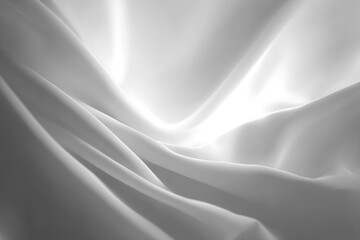 Obraz premium soft light shining on flowing white fabric background