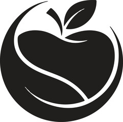 Apple vector logo. Tree and apple logo design.