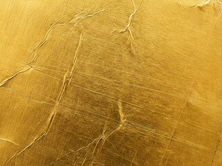 Gold Foil With Medium Metal Texture. Shiny Matt, Glossy Surface. Text, Logo, Design Luxury Element.