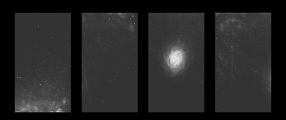 Explore a collection of diverse vertical grunge backgrounds with halftone noise effect and grain textures suitable for creative projects and design work.