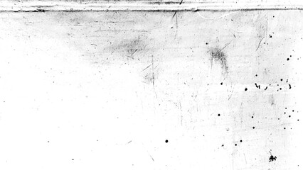 Monochrome grunge texture with scratches, paint splashes, and halftones showcasing elements of wear and age in a horizontal format.