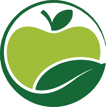 Apple vector logo. Tree and apple logo design.