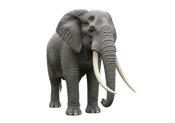 Obraz premium African elephant isolated on transparent background for wildlife documentary and safari promotion