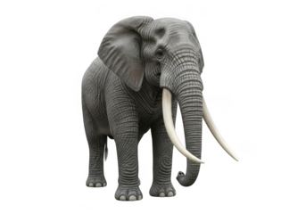 African elephant isolated on transparent background for wildlife documentary and safari promotion