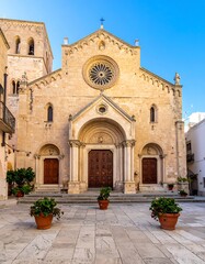 Majestic Facade of Trani Cathedral in Puglia, Italy.