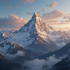 sunset over the mountains