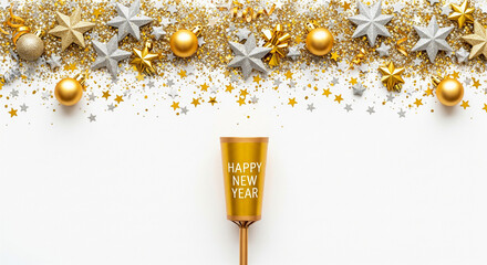 Festive celebration ornament with transparent background