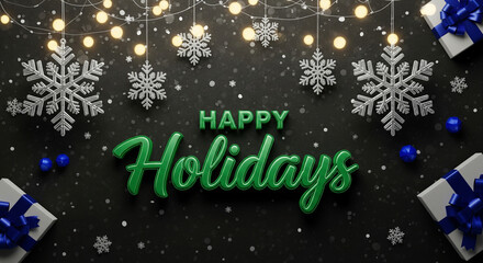 Happy holidays festive display