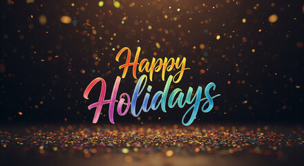 Happy holidays festive graphic