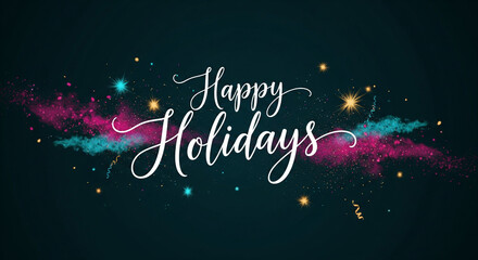 Happy holidays festive greeting