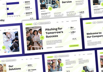 White Green Creative Modern Company Pitch Deck Presentation