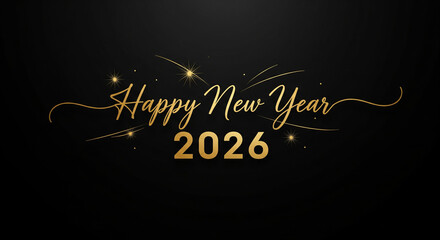 Happy new year 2026 typography