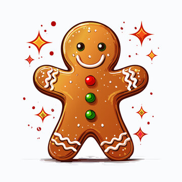 Lebkuchen M&auml;nnchen - Cartoon Comic Stil