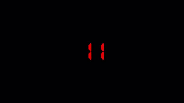 15 seconds countdown animation with transparent background, fifteen seconds  countdown timer from 15 seconds to 0 seconds countdown timer with alpha channel in 4k.