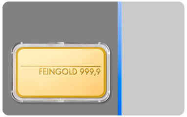 blister pack containing 10 gram gold bar 999,9