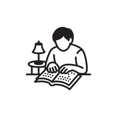 Accessible Learning Silhouette Icon

