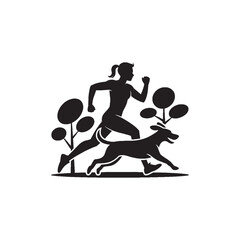 Morning Jog – Bold Silhouette Vector