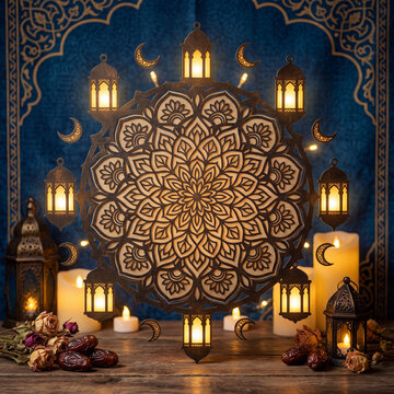 Eid Mubarak and Ramadan Mubarak background poster design