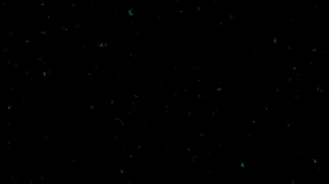  scratches overlay and green mix dust on a transparent background with old film damage effect for video editing. 4K video