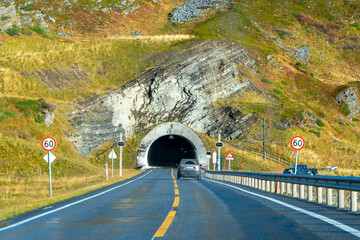 Honningsvag Tunnel in North Cape - Norway