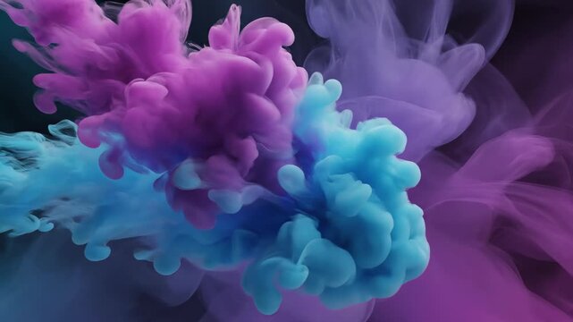 Seamlessly looping abstract background featuring a slow, fluid transition of soft cyan and magenta gradient opacity fields magenta, fluid, digital