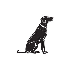 Elegant Sitting Dog Silhouette