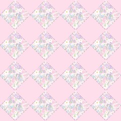 A cute pastel coquette seamless pattern featuring soft ribbons, bows, hearts, and delicate decorative elements. Perfect for gift wrapping, scrapbook paper, stationery design, textile prints, and girly
