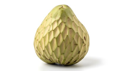 Fototapeta premium Isolated Custard Apple Fruit: Textured Skin White Background Studio Shot.