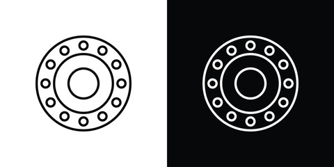 Car bearing icon design element. Linear style vectors