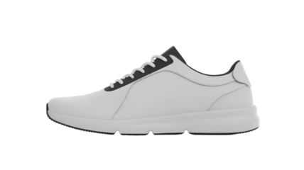 Modern white running shoe offers comfort and style for active lifestyles, perfect for fitness enthusiasts
