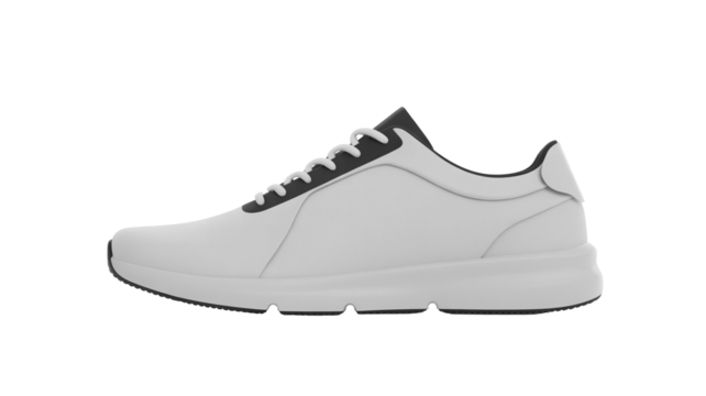Modern white running shoe offers comfort and style for active lifestyles, perfect for fitness enthusiasts