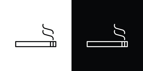 Cigarette icon design element. Linear style vectors