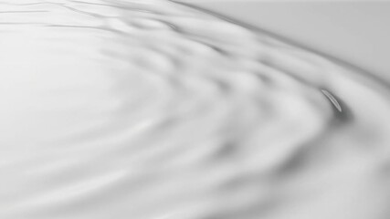 ﻿Seamlessly looping abstract background featuring smooth white liquid waves slowly rippling across a clean minimal surface creating subtle dynamic texture design, shadows, empty