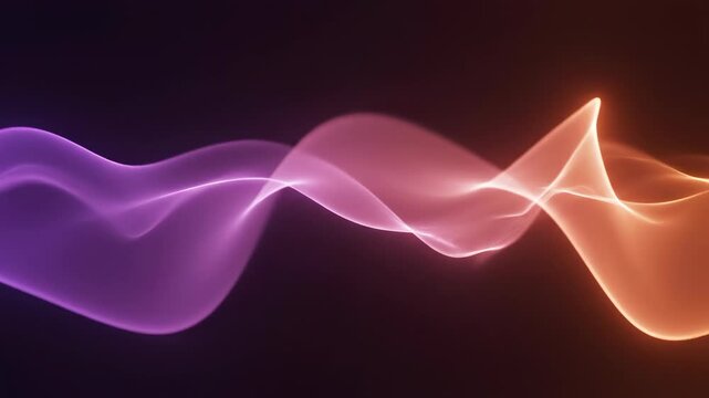 Seamlessly looping abstract background featuring soft subtle orange and purple glowing waves flowing across the frame creative, background, color
