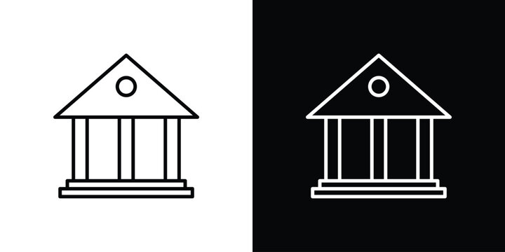 Federal agency icon design element. Linear style vectors