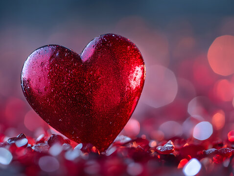 Valentine's Day Theme Conceptual Background with Abstract Love Elements for Card Social Media Promotional Design