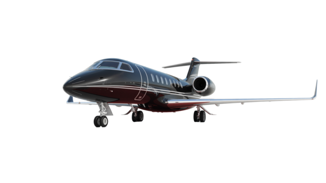 Sleek private jet ready for takeoff symbolizing luxury travel and corporate aviation success