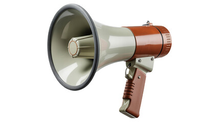 Fototapeta premium Vintage megaphone for impactful announcements or urgent broadcast situations requiring clear audibility
