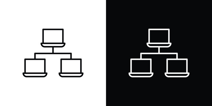 Lan icon design element. Linear style vectors