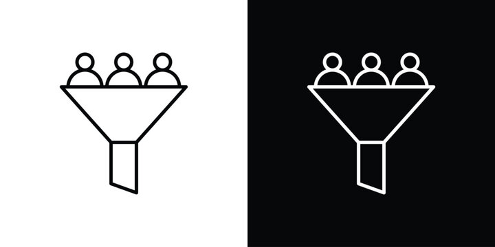 Lead generation icon design element. Linear style vectors