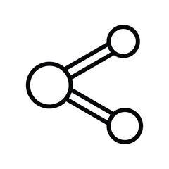 Share symbol icon for social media and network communication isolated on white background, Vector
