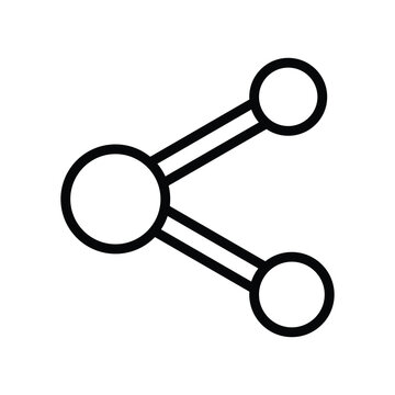 Share symbol icon for social media and network communication isolated on white background, Vector