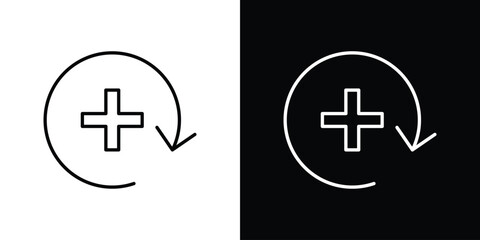 Fototapeta premium Recovery icon design element. Linear style vectors